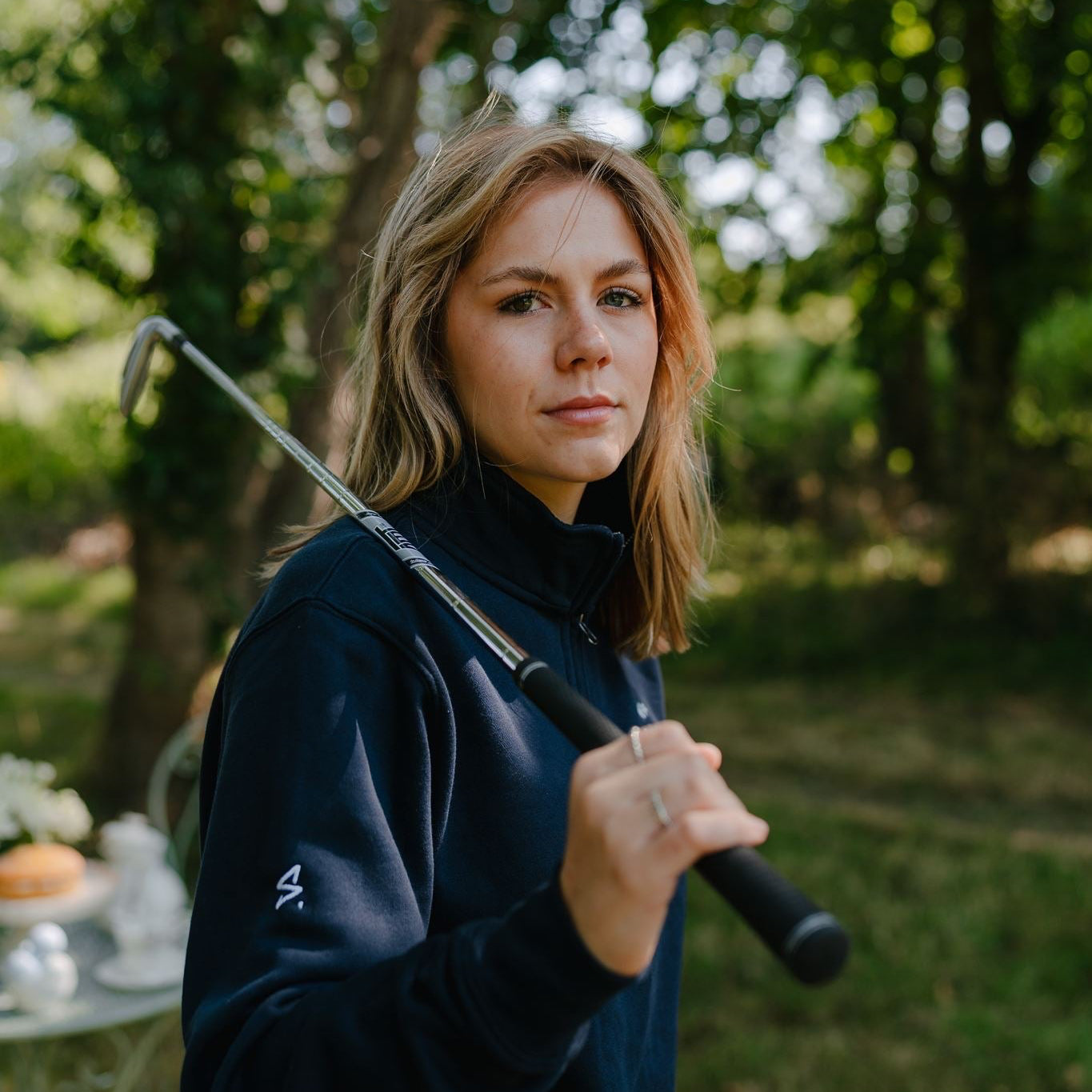 Birdie Chaser Quarter Zip - Blue